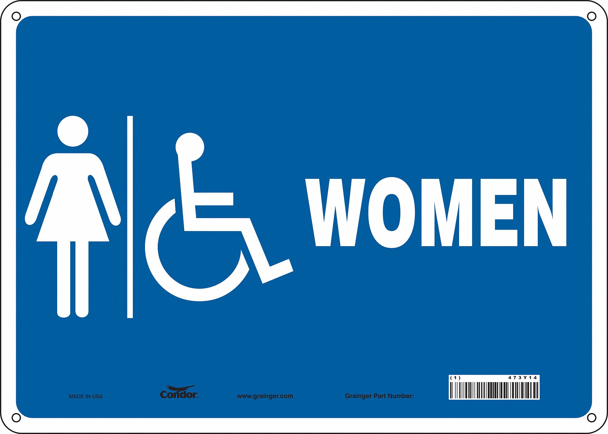 Safety Sign: Aluminum, Mounting Holes Sign Mounting, 10 in x 14 in Nominal Sign Size, 0.032 in Thick