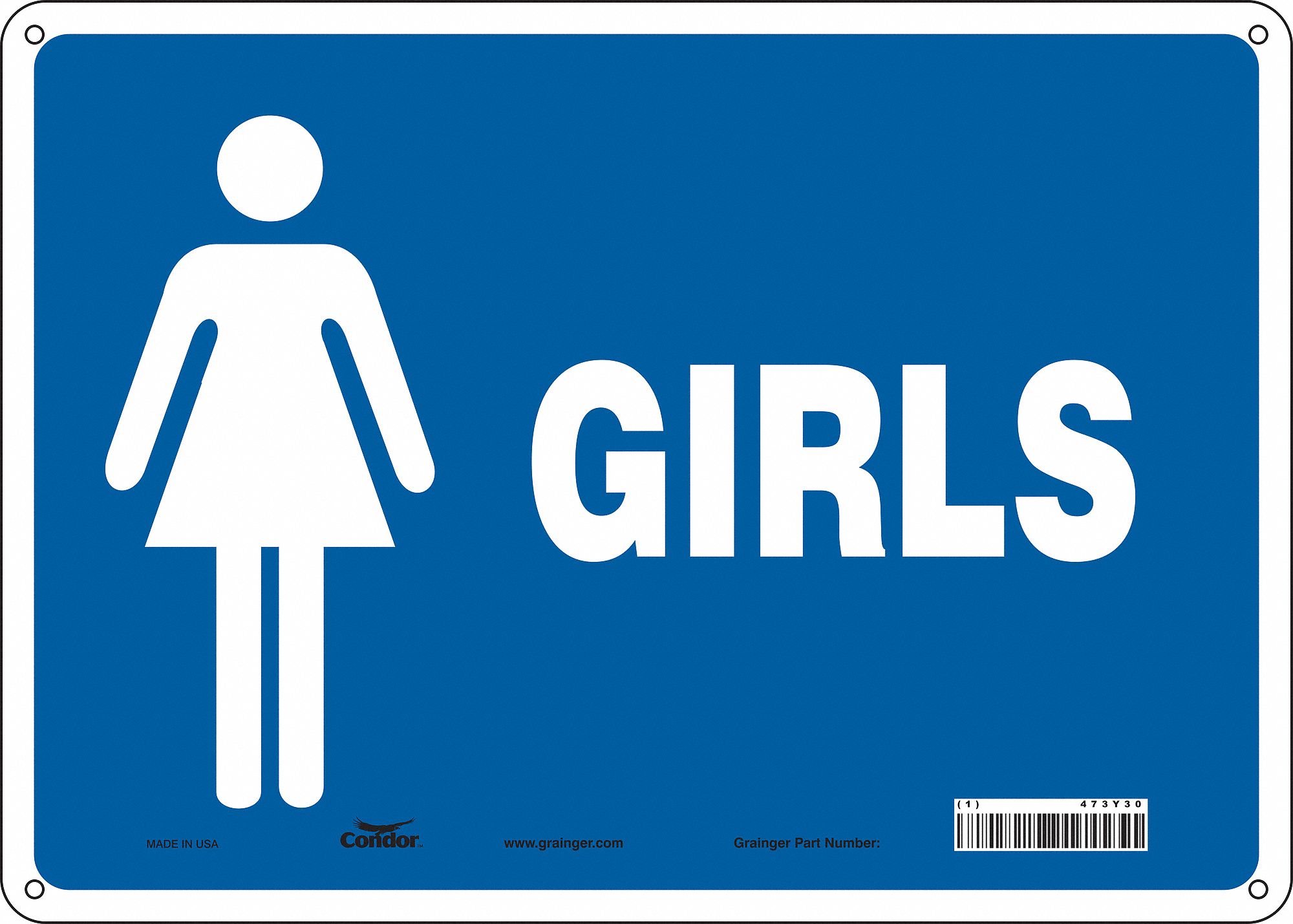 Safety Sign: Aluminum, Mounting Holes Sign Mounting, 10 in x 14 in Nominal Sign Size, 0.032 in Thick