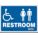 SAFETY SIGN, VINYL, ADHESIVE MOUNT, 10 IN X 14 IN NOMINAL SIGN SIZE, NOT RETROREFLECTIVE, RESTROOM