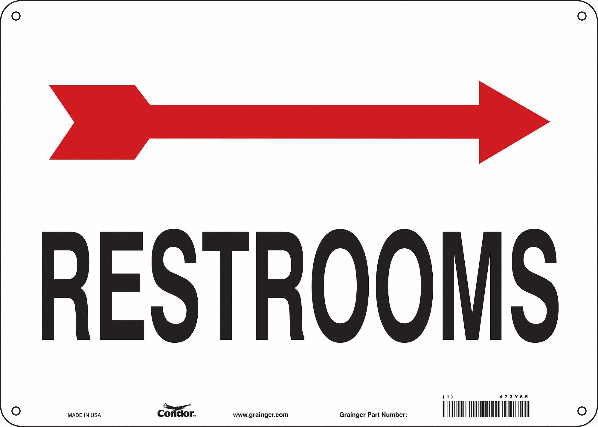 Safety Sign: Aluminum, Mounting Holes Sign Mounting, 10 in x 14 in Nominal Sign Size, 0.032 in Thick