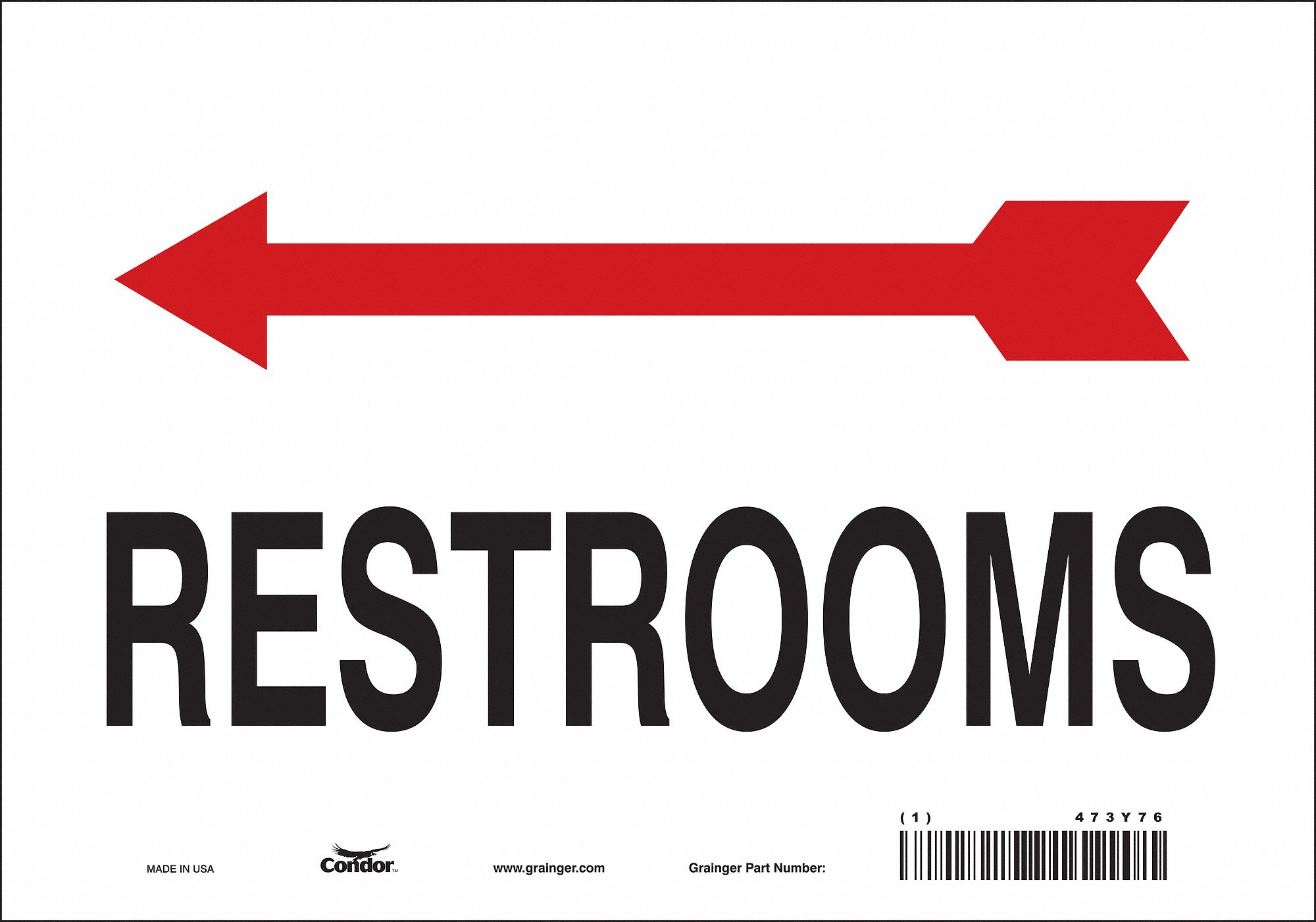 Safety Sign: Vinyl, Adhesive Sign Mounting, 7 in x 10 in Nominal Sign Size, Not Retroreflective