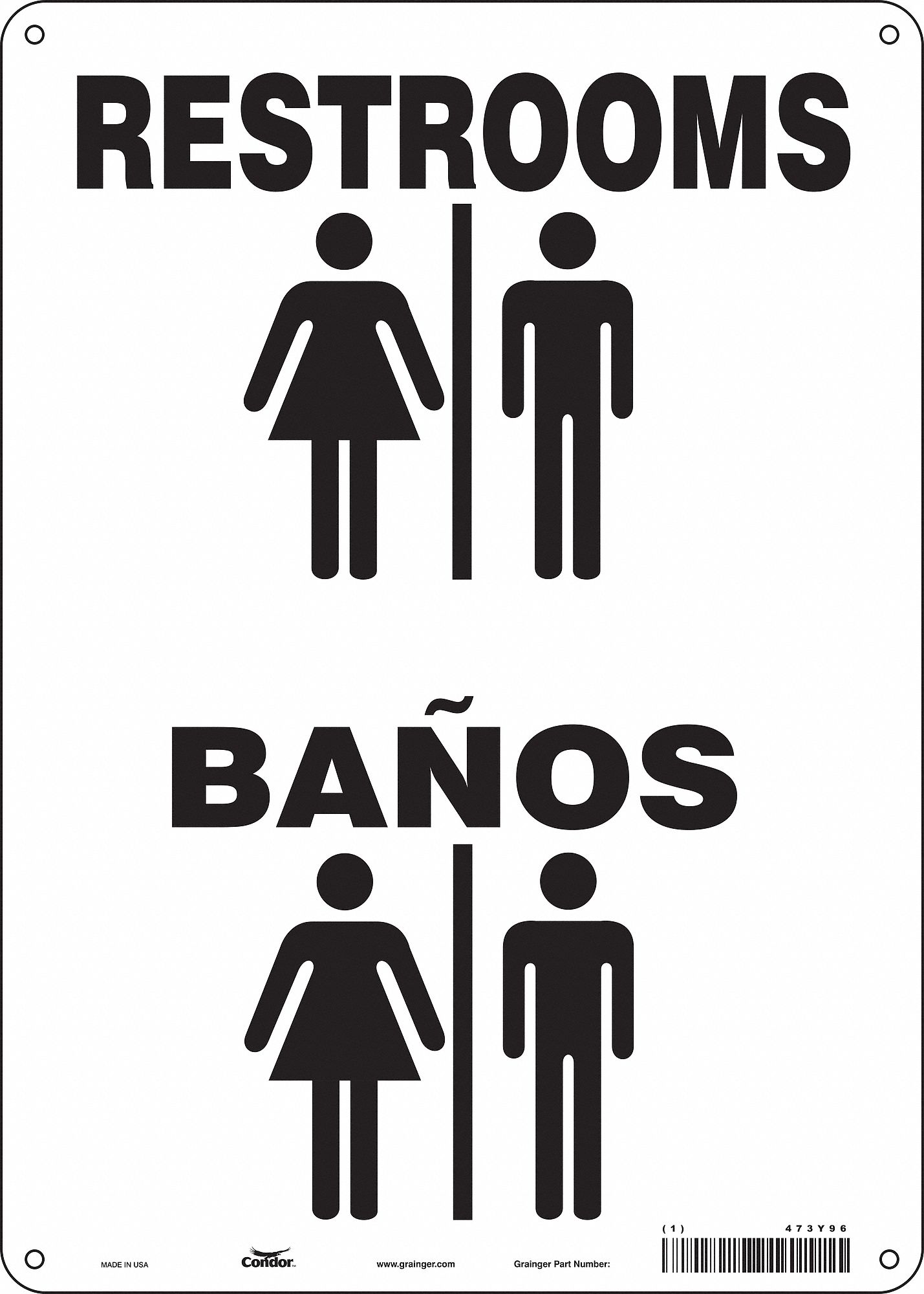 Safety Sign: Vinyl, Adhesive Sign Mounting, 14 in x 10 in Nominal Sign Size, Not Retroreflective