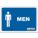 SAFETY SIGN, VINYL, ADHESIVE MOUNT, 7 IN X 10 IN NOMINAL SIGN SIZE, NOT RETROREFLECTIVE, MEN