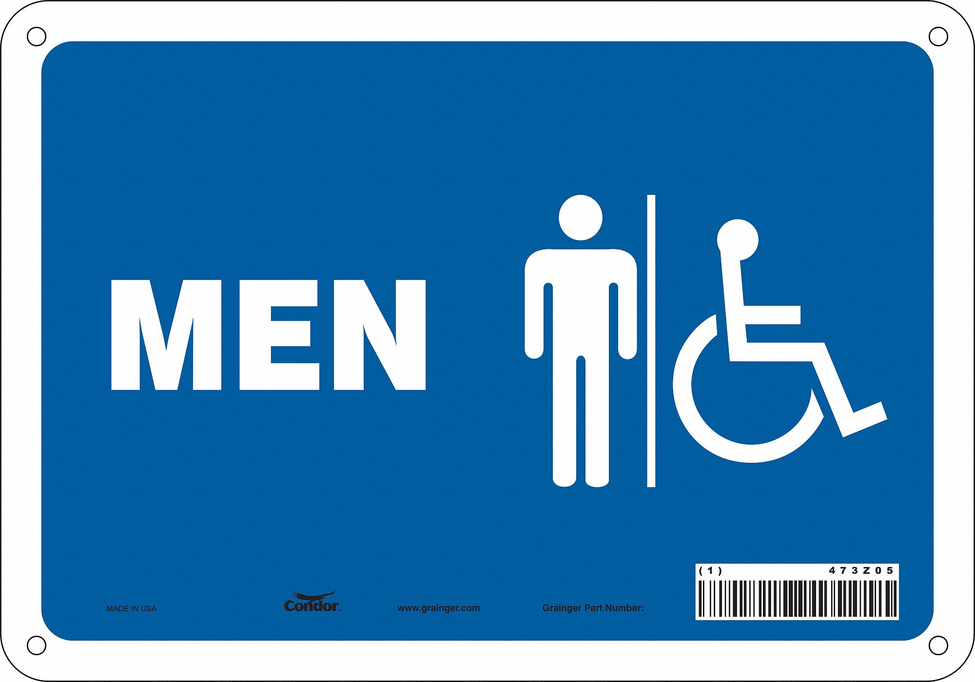 Safety Sign: Aluminum, Mounting Holes Sign Mounting, 7 in x 10 in Nominal Sign Size, 0.032 in Thick