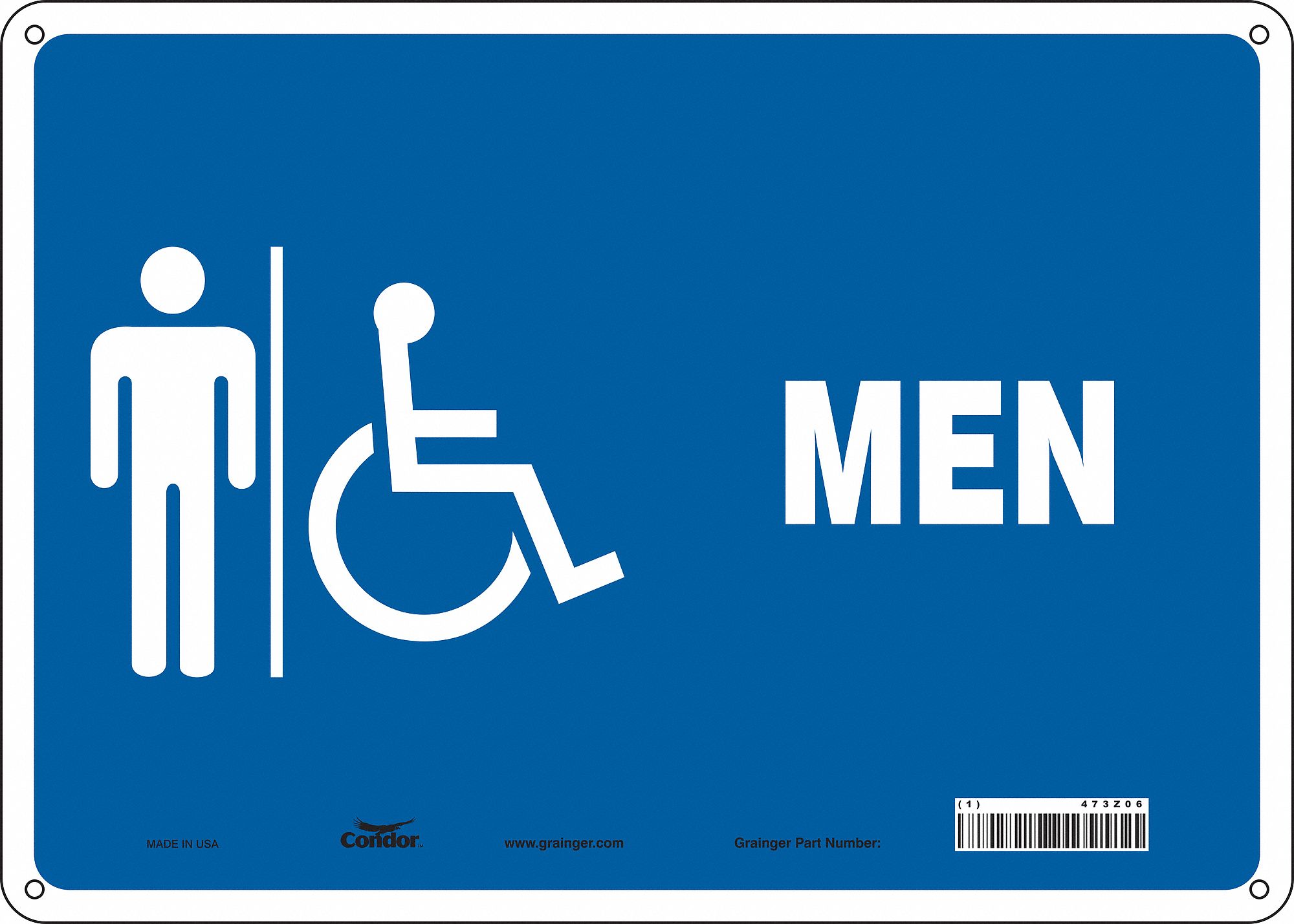 Safety Sign: Aluminum, Mounting Holes Sign Mounting, 10 in x 14 in Nominal Sign Size, 0.032 in Thick