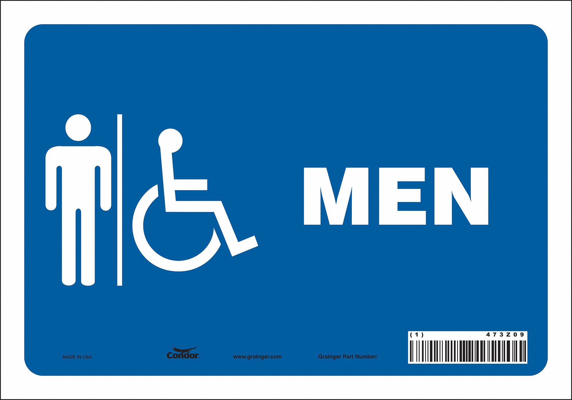 Safety Sign: Vinyl, Adhesive Sign Mounting, 7 in x 10 in Nominal Sign Size, Not Retroreflective