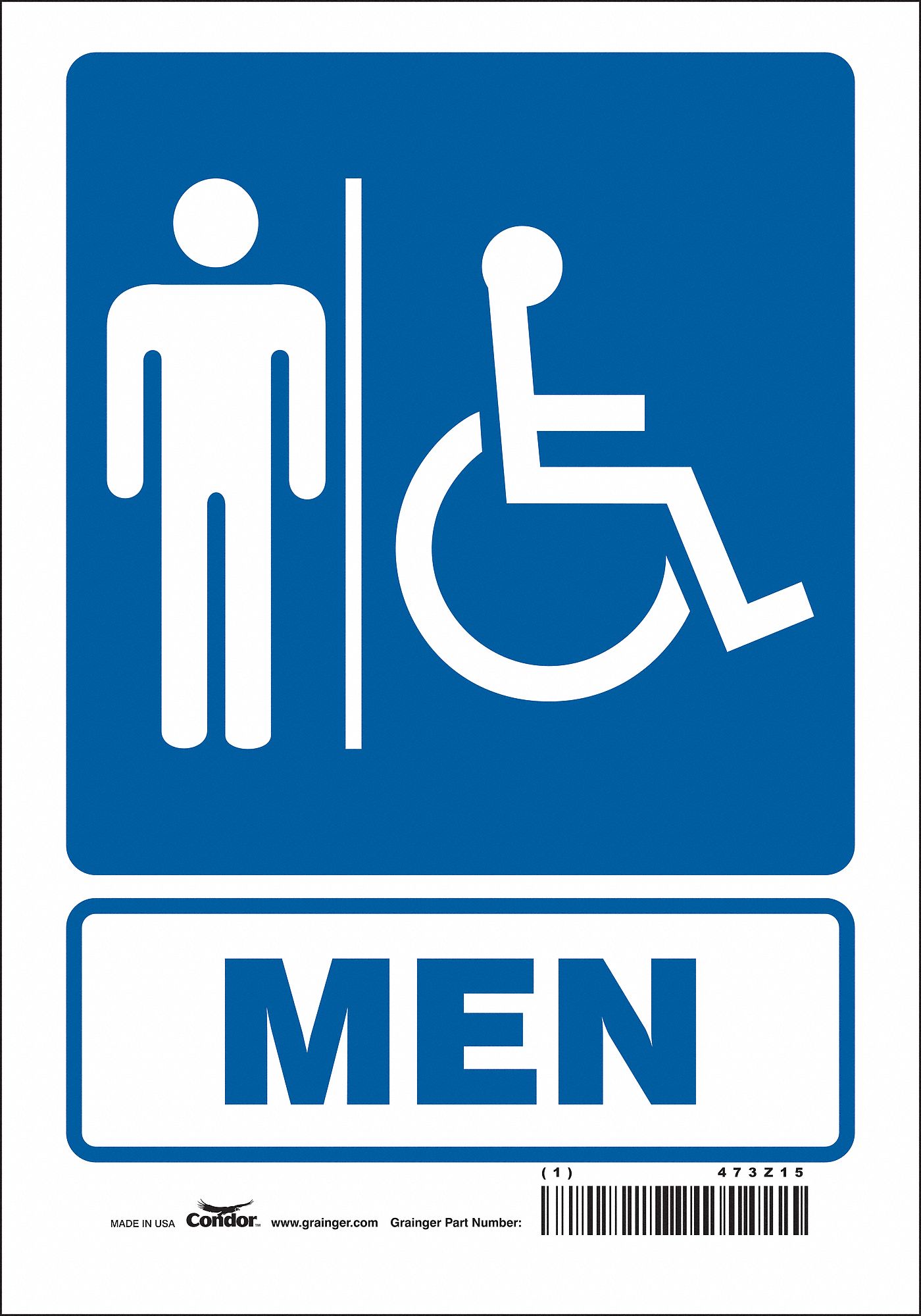 Safety Sign: Vinyl, Adhesive Sign Mounting, 10 in x 7 in Nominal Sign Size, Not Retroreflective