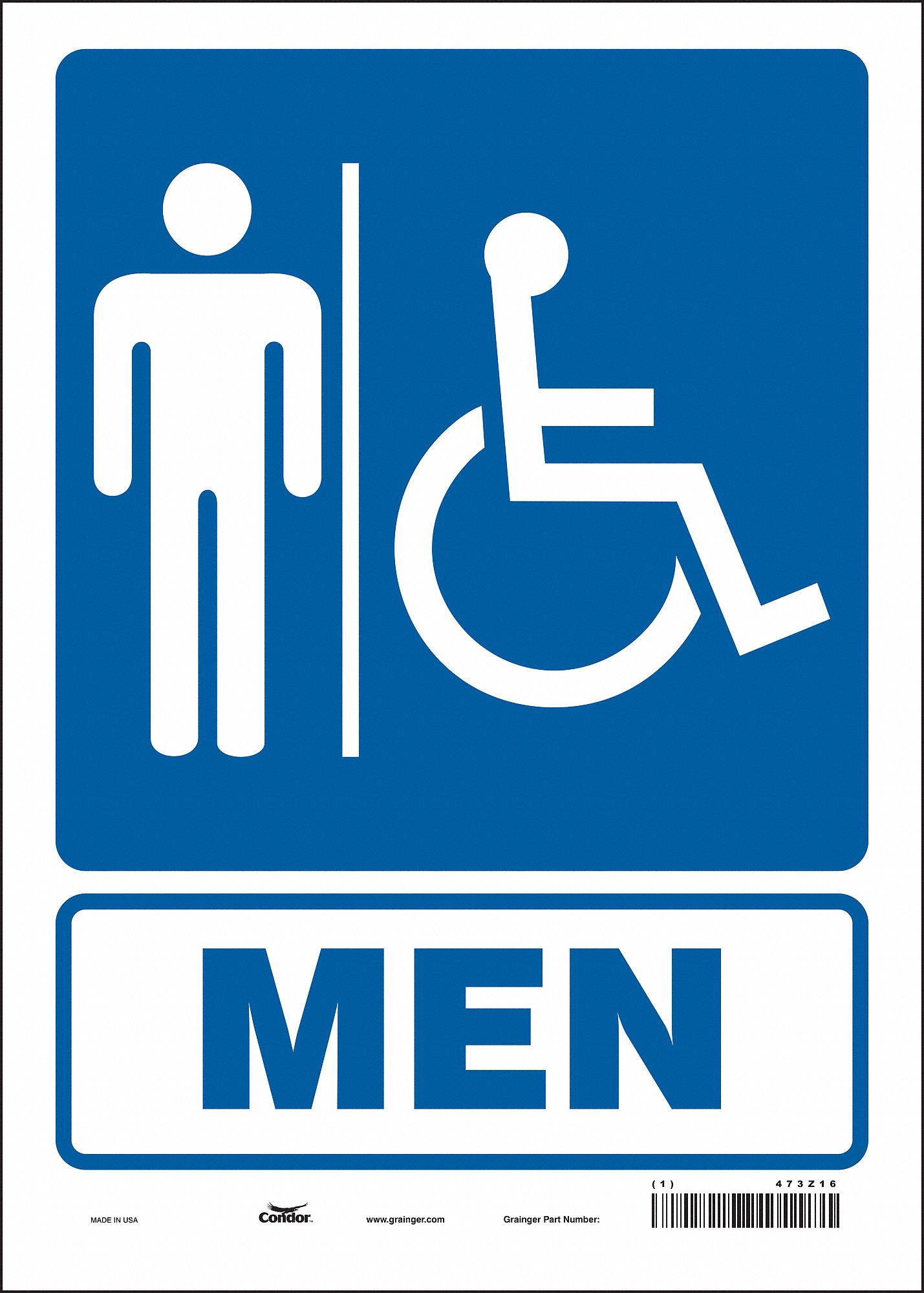 Safety Sign: Vinyl, Adhesive Sign Mounting, 14 in x 10 in Nominal Sign Size, Not Retroreflective