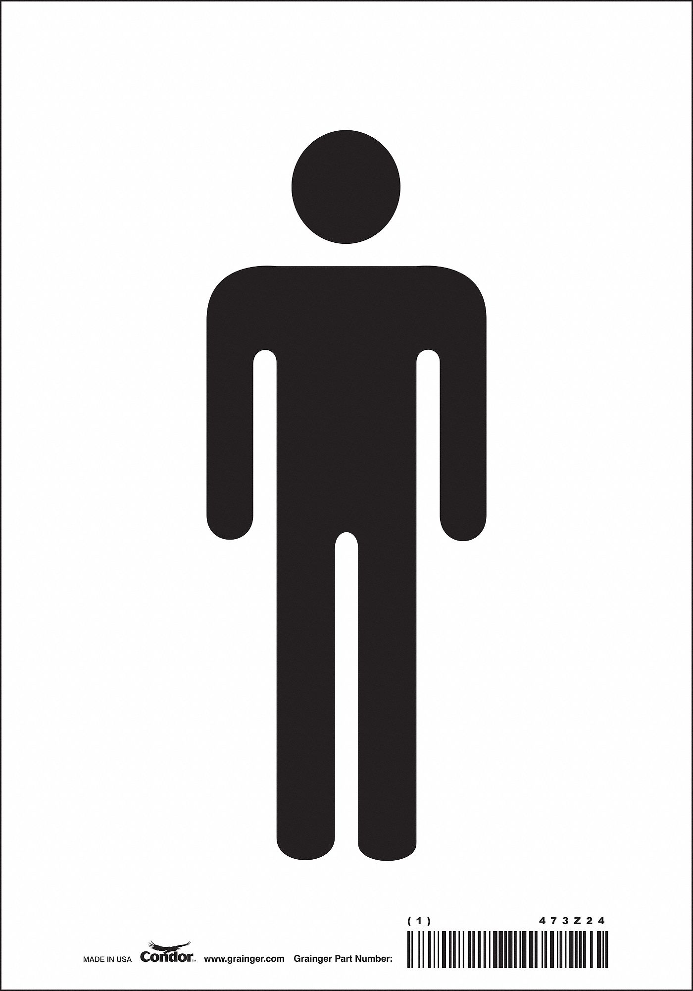 Safety Sign: Vinyl, Adhesive Sign Mounting, 10 in x 7 in Nominal Sign Size, Not Retroreflective
