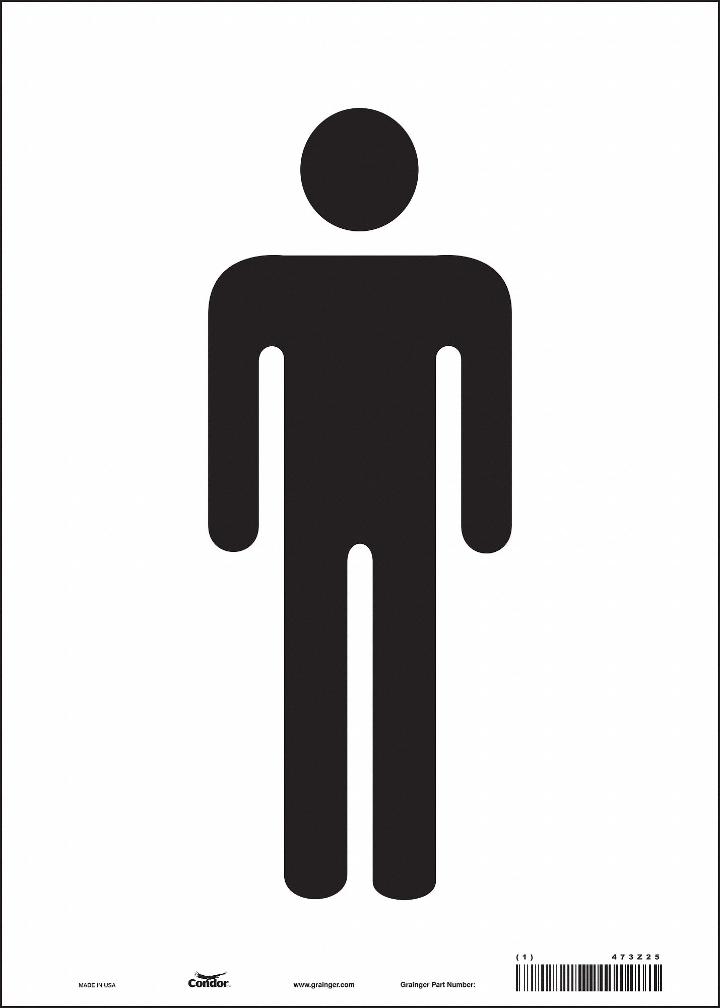 Safety Sign: Vinyl, Adhesive Sign Mounting, 14 in x 10 in Nominal Sign Size, Not Retroreflective