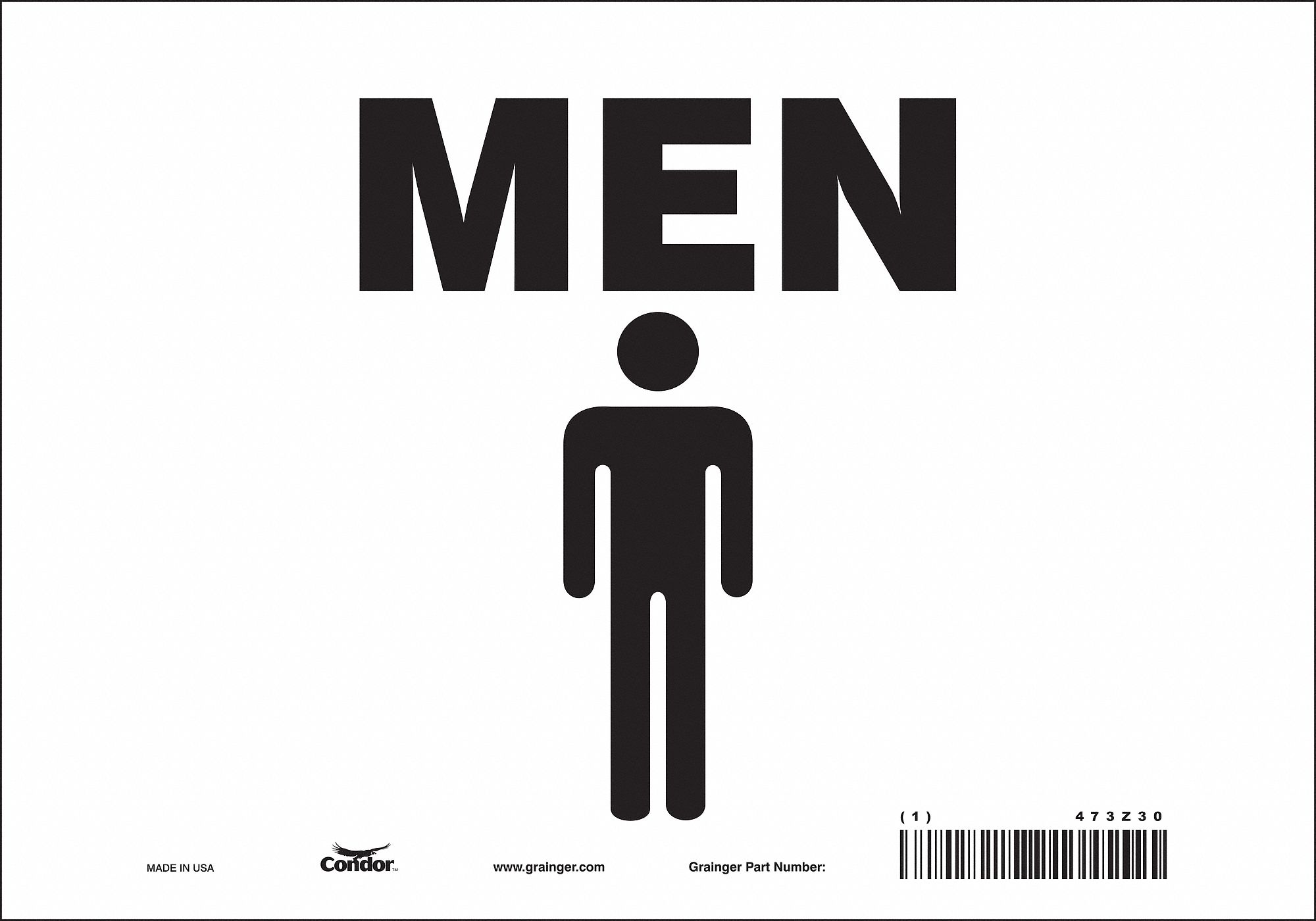 Safety Sign: Vinyl, Adhesive Sign Mounting, 7 in x 10 in Nominal Sign Size, Not Retroreflective