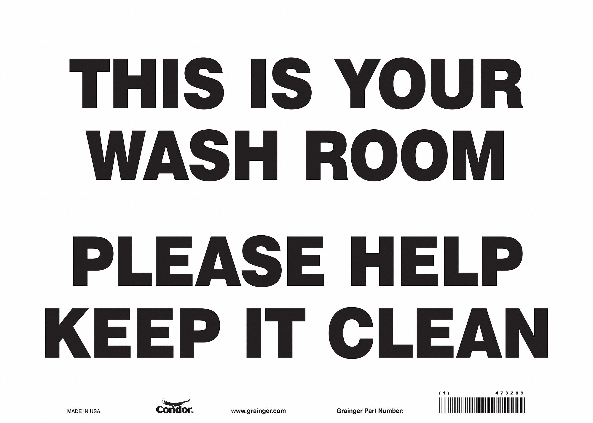 Safety Sign: Vinyl, Adhesive Sign Mounting, 10 in x 14 in Nominal Sign Size, Not Retroreflective