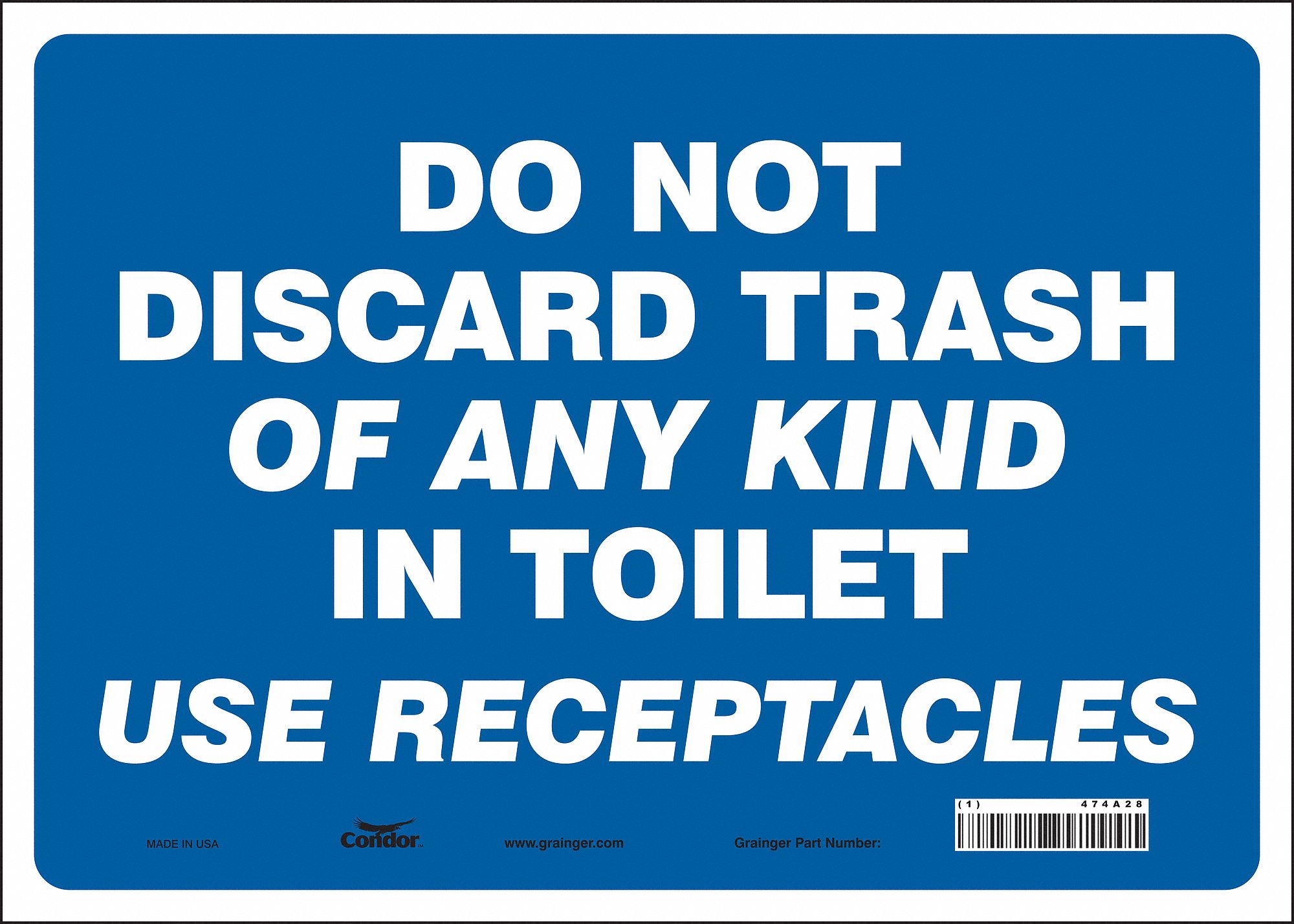 Safety Sign: Vinyl, Adhesive Sign Mounting, 10 in x 14 in Nominal Sign Size, Not Retroreflective