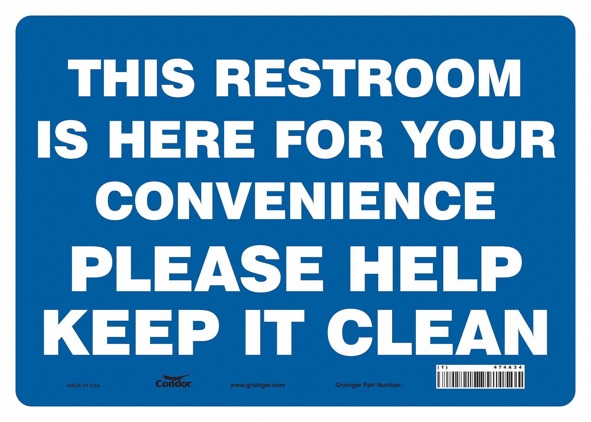 Safety Sign: Vinyl, Adhesive Sign Mounting, 10 in x 14 in Nominal Sign Size, Not Retroreflective