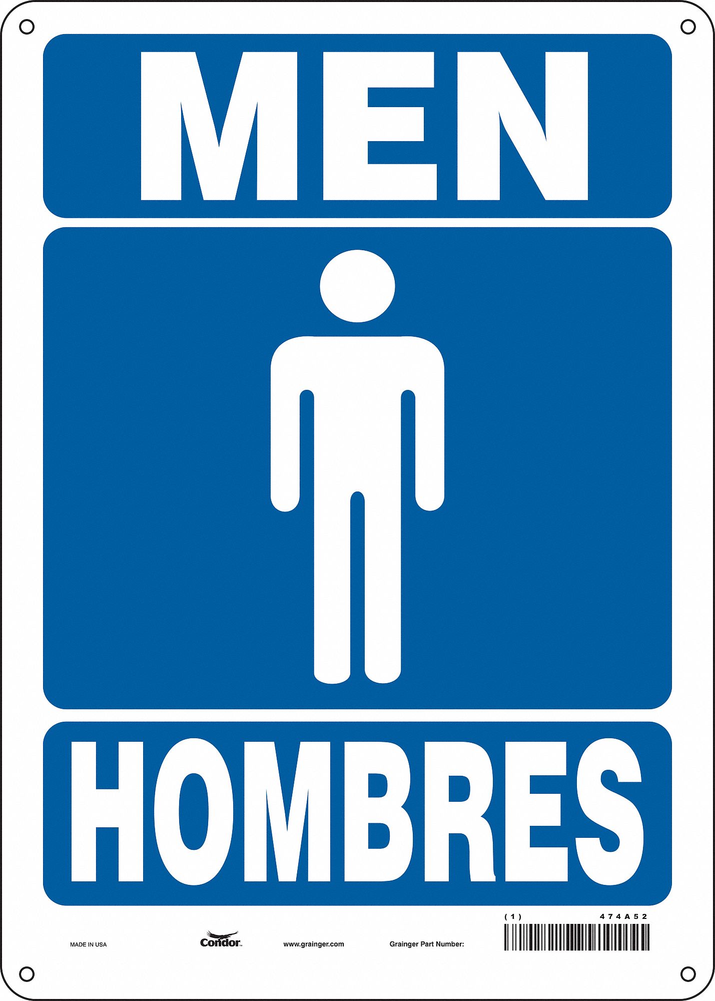 Safety Sign: Vinyl, Adhesive Sign Mounting, 14 in x 10 in Nominal Sign Size, Not Retroreflective