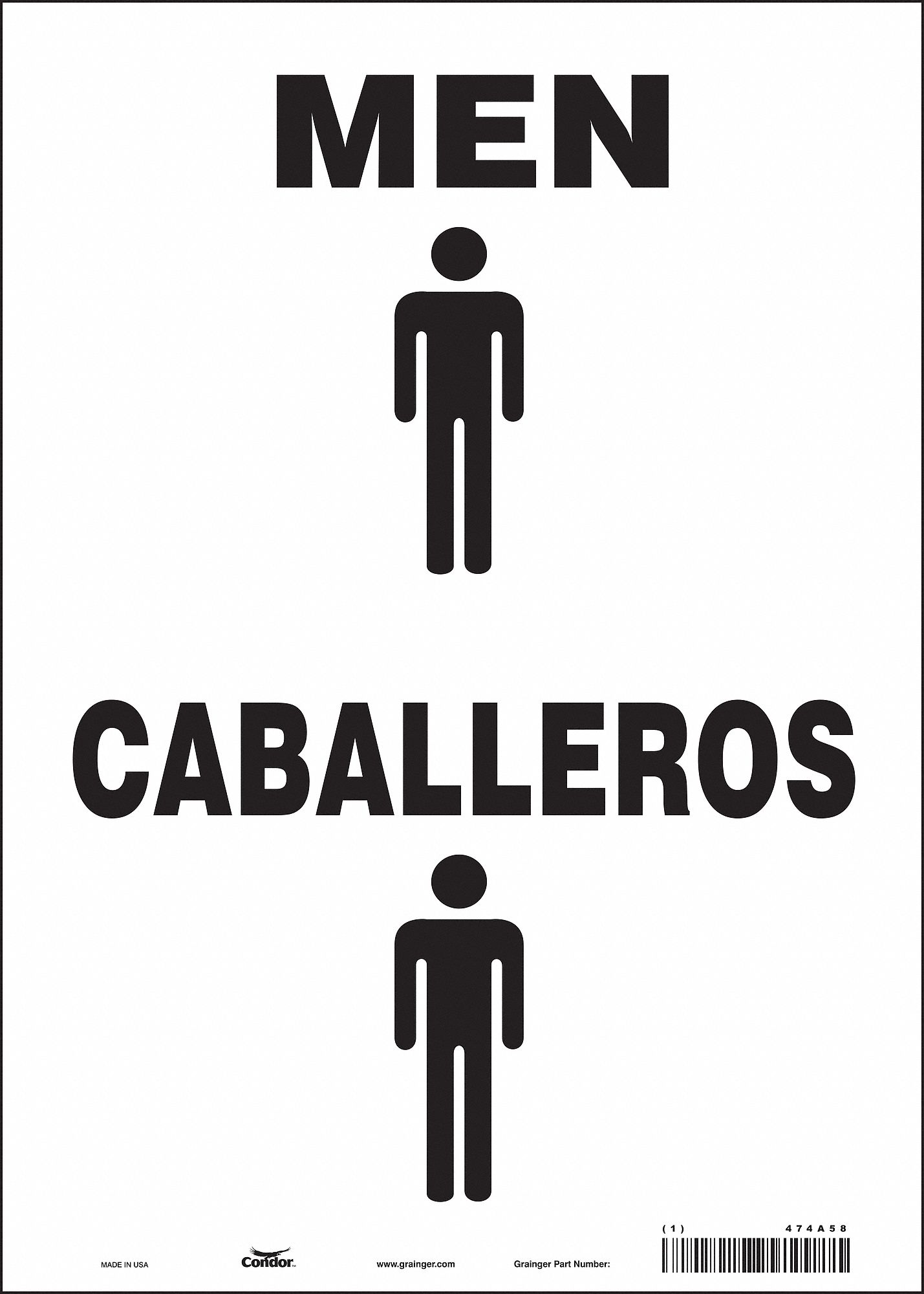 Safety Sign: Vinyl, Adhesive Sign Mounting, 14 in x 10 in Nominal Sign Size, Not Retroreflective