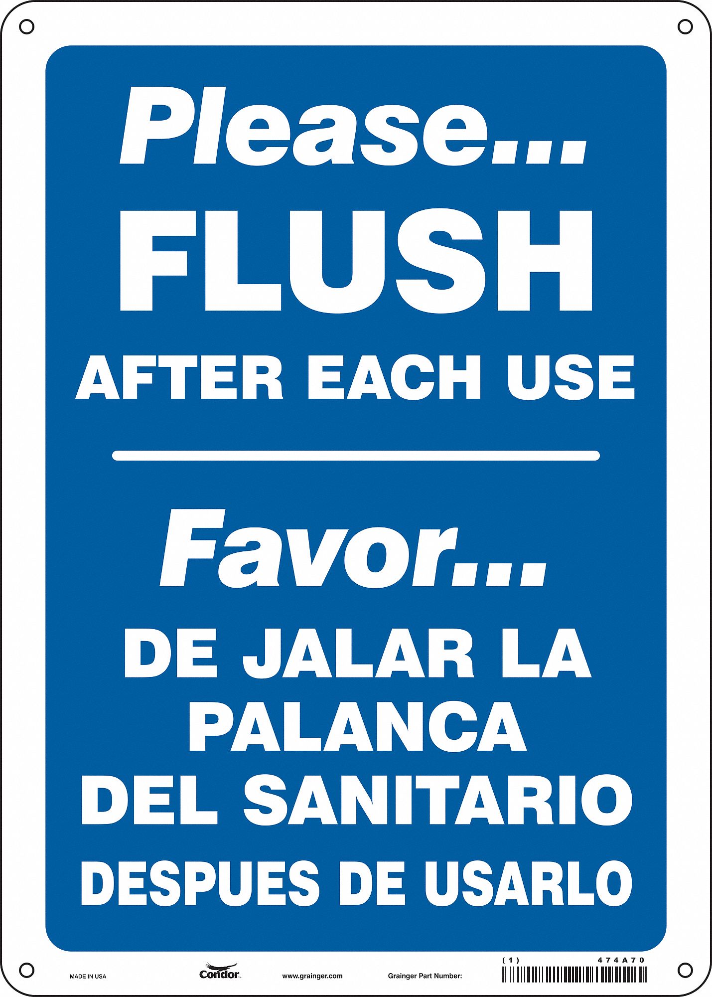 Safety Sign: Vinyl, Adhesive Sign Mounting, 14 in x 10 in Nominal Sign Size, Not Retroreflective