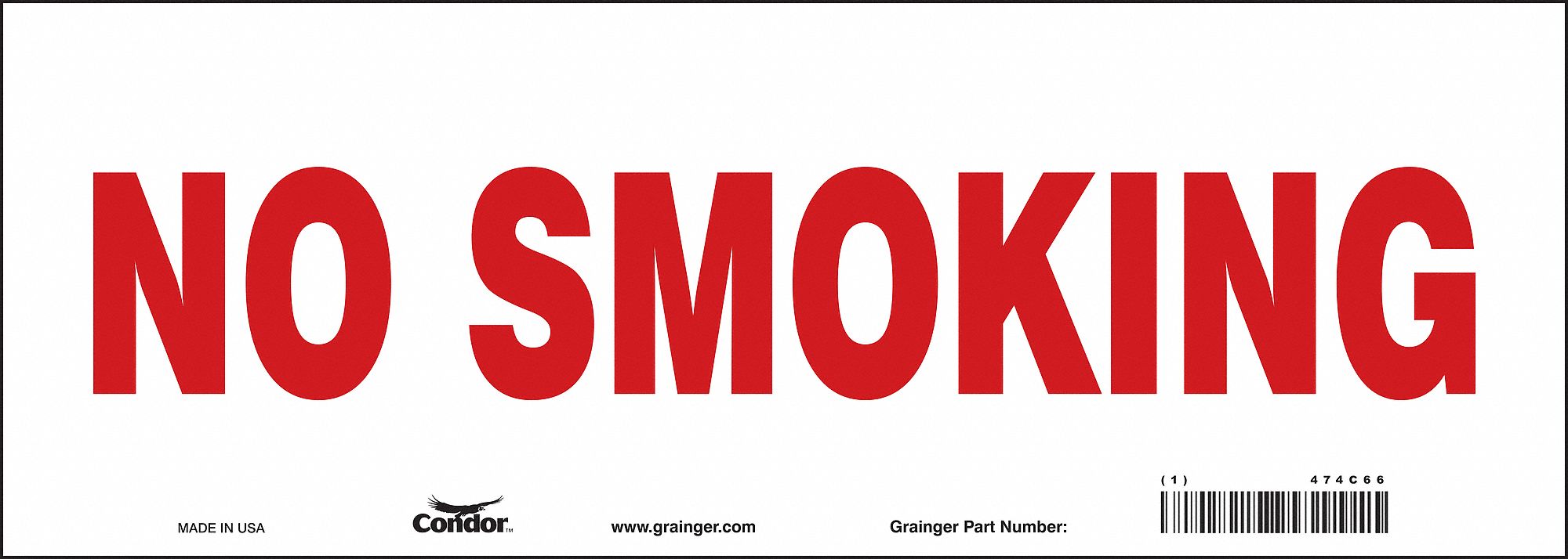 Safety Sign, 5 in x 14 in, Vinyl
