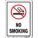 SAFETY SIGN, ALUMINUM, MOUNTING HOLES, 14 IN X 10 IN NOMINAL SIGN SIZE, 0.032 IN THICK, NO SMOKING