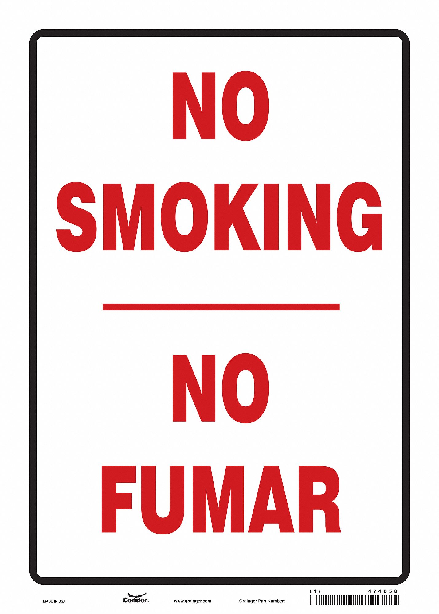 Safety Sign: Vinyl, Adhesive Sign Mounting, 14 in x 10 in Nominal Sign Size, Not Retroreflective