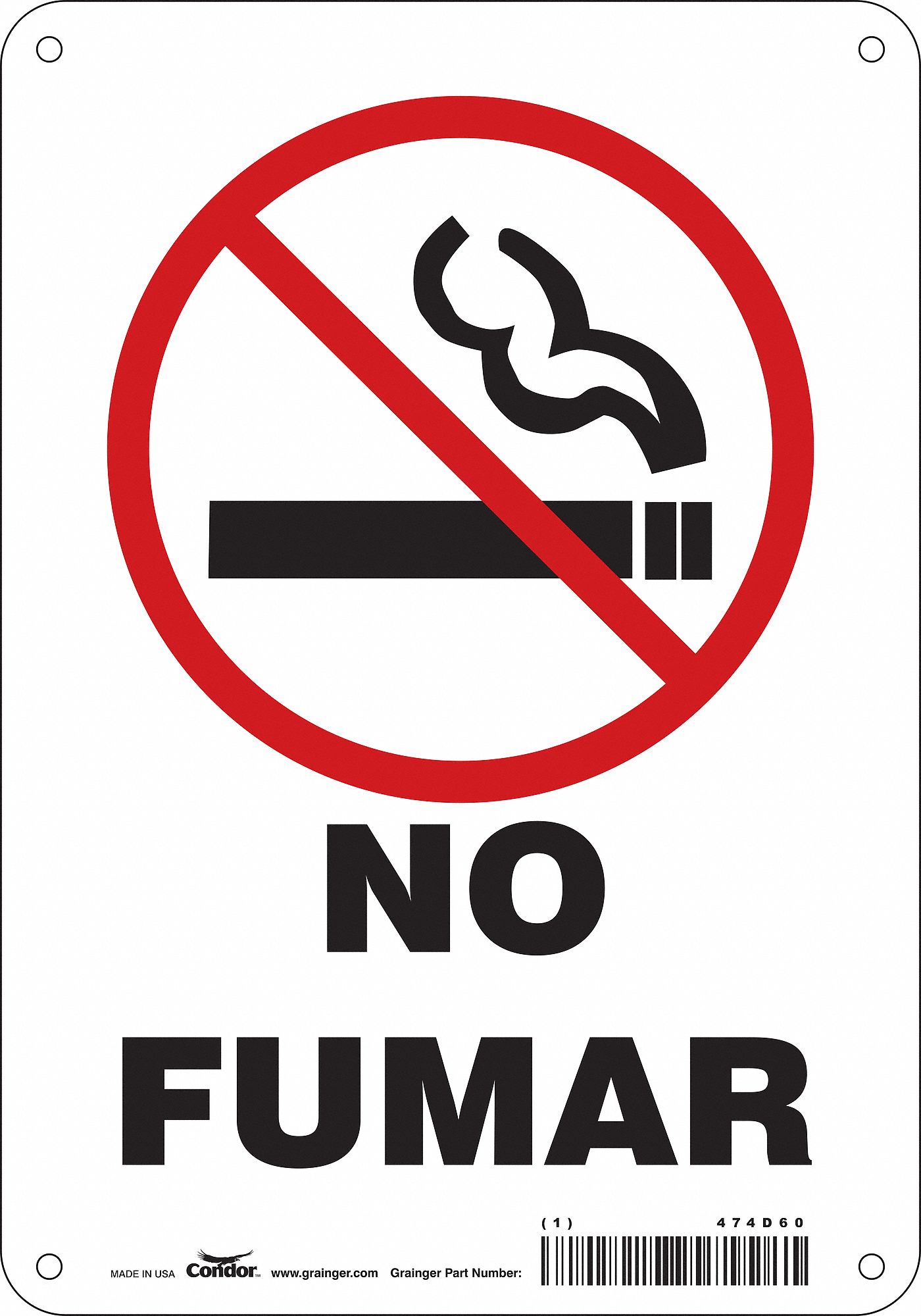 Safety Sign: Aluminum, Mounting Holes Sign Mounting, 10 in x 7 in Nominal Sign Size, 0.032 in Thick