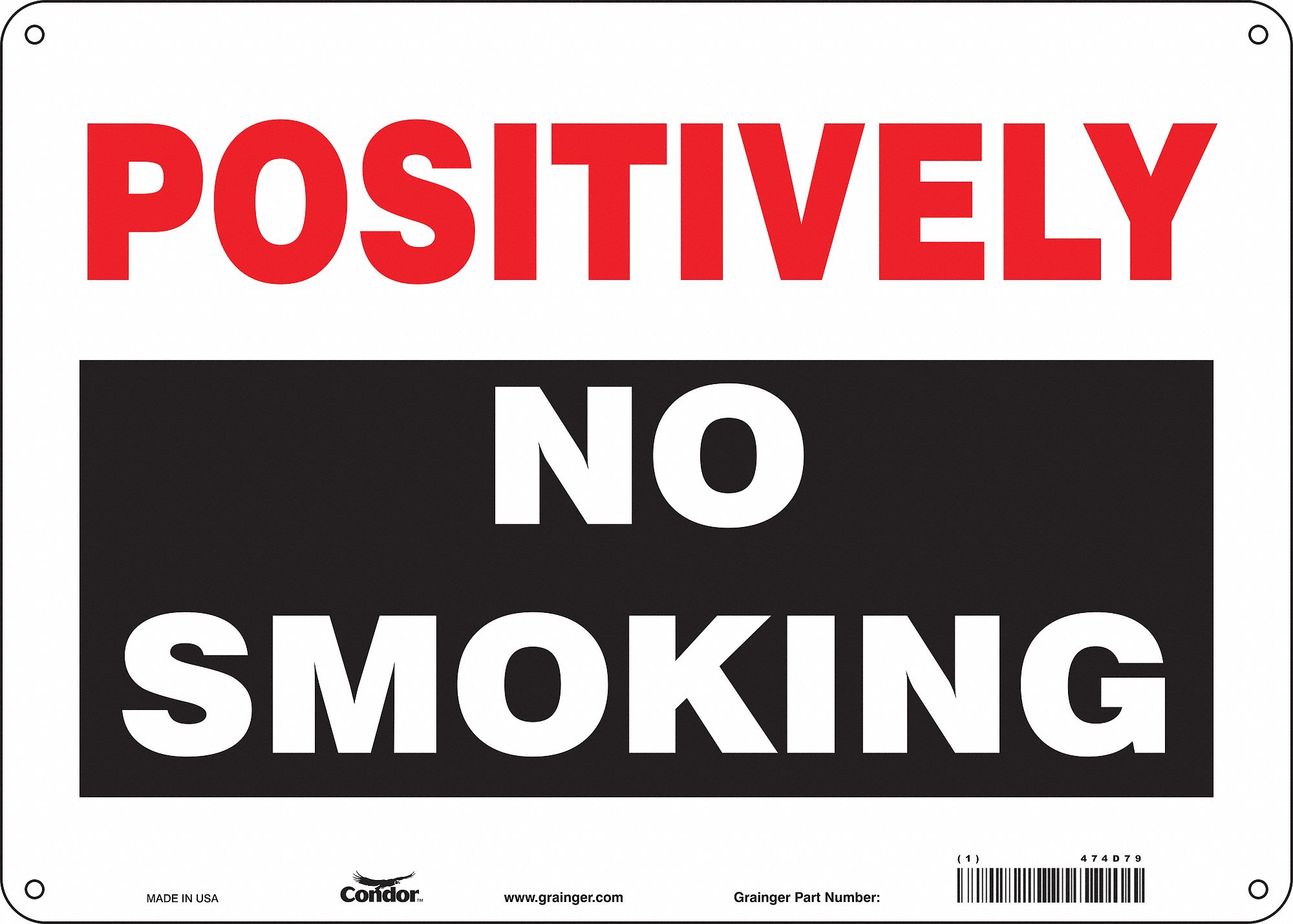 Safety Sign, 10 in x 14 in, Aluminum