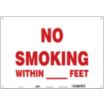 No Smoking Within __ Feet Signs