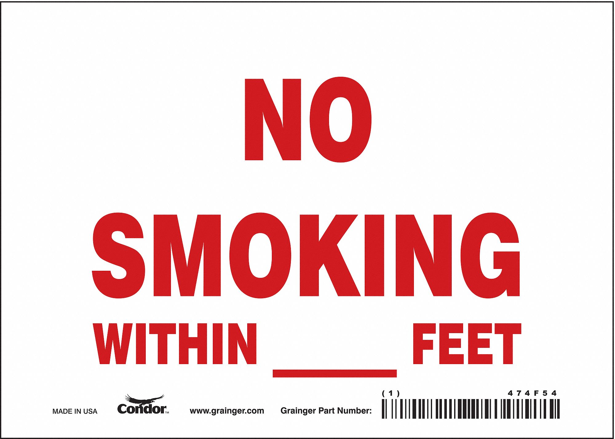 PANNEAU SECURITE,5PO X 7PO,VINYLE