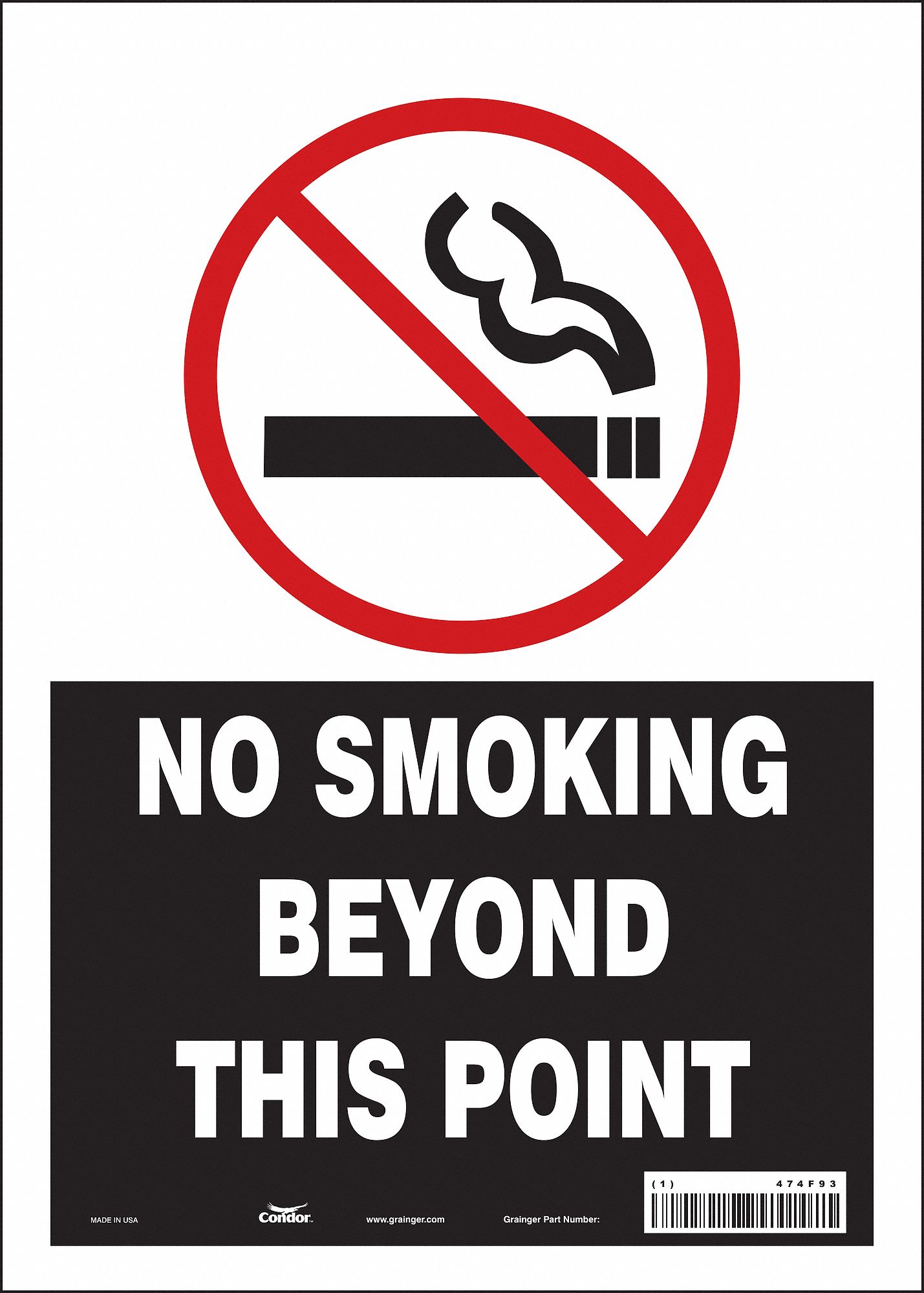 Safety Sign: Vinyl, Adhesive Sign Mounting, 14 in x 10 in Nominal Sign Size, Not Retroreflective