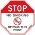 Stop: No Smoking Beyond This Point Signs