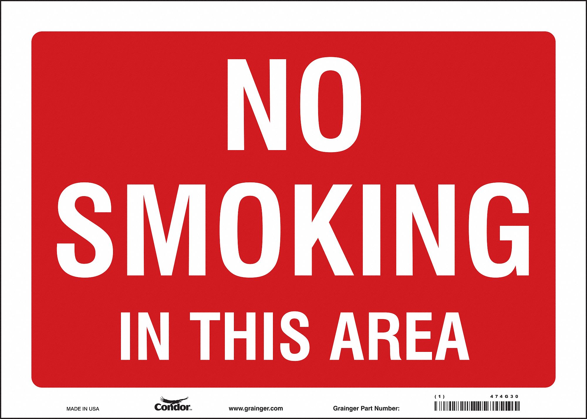 Safety Sign: Vinyl, Adhesive Sign Mounting, 10 in x 14 in Nominal Sign Size, Not Retroreflective