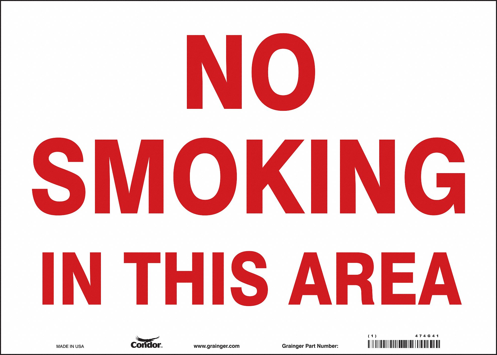 Safety Sign: Vinyl, Adhesive Sign Mounting, 10 in x 14 in Nominal Sign Size, Not Retroreflective