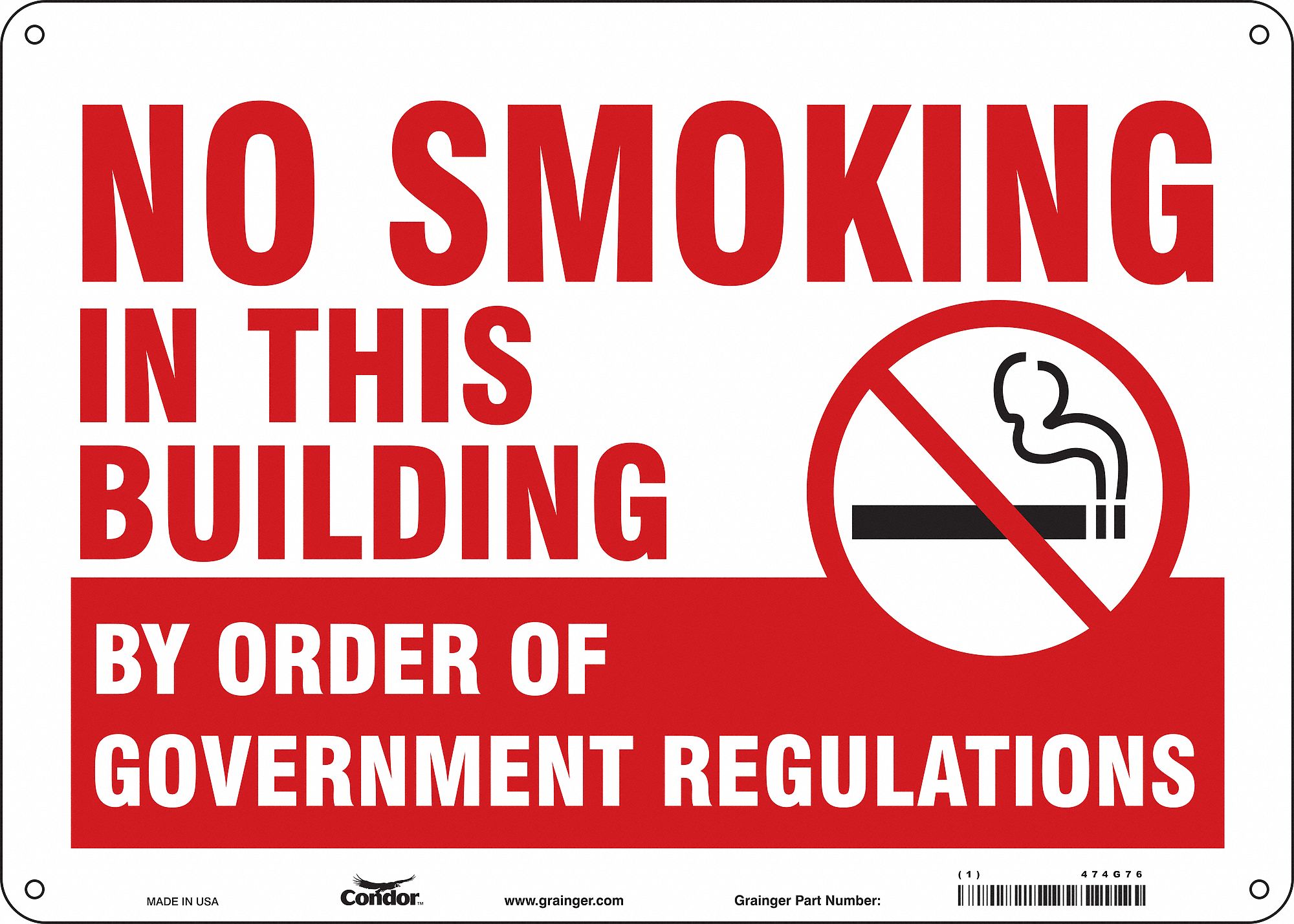 Safety Sign, 10 in x 14 in, Aluminum