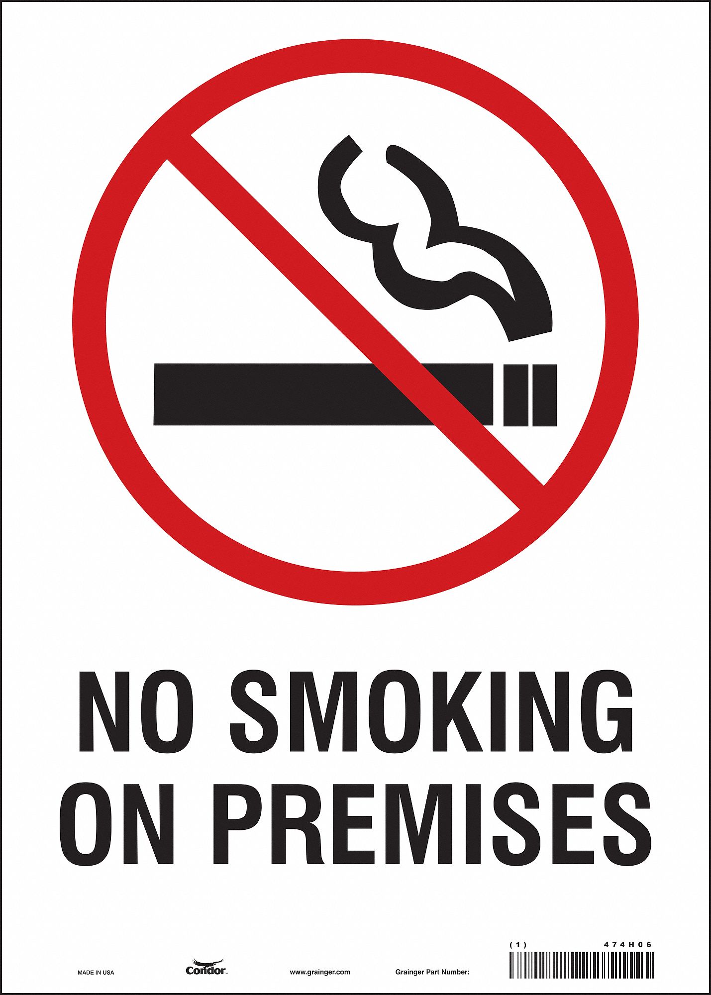 Safety Sign: Vinyl, Adhesive Sign Mounting, 14 in x 10 in Nominal Sign Size, Not Retroreflective