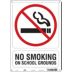 No Smoking On School Grounds Signs