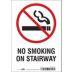 No Smoking On Stairway Signs