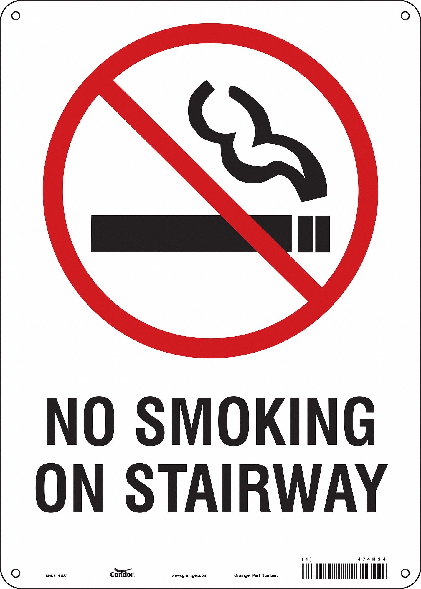 Safety Sign: Vinyl, Adhesive Sign Mounting, 14 in x 10 in Nominal Sign Size, Not Retroreflective