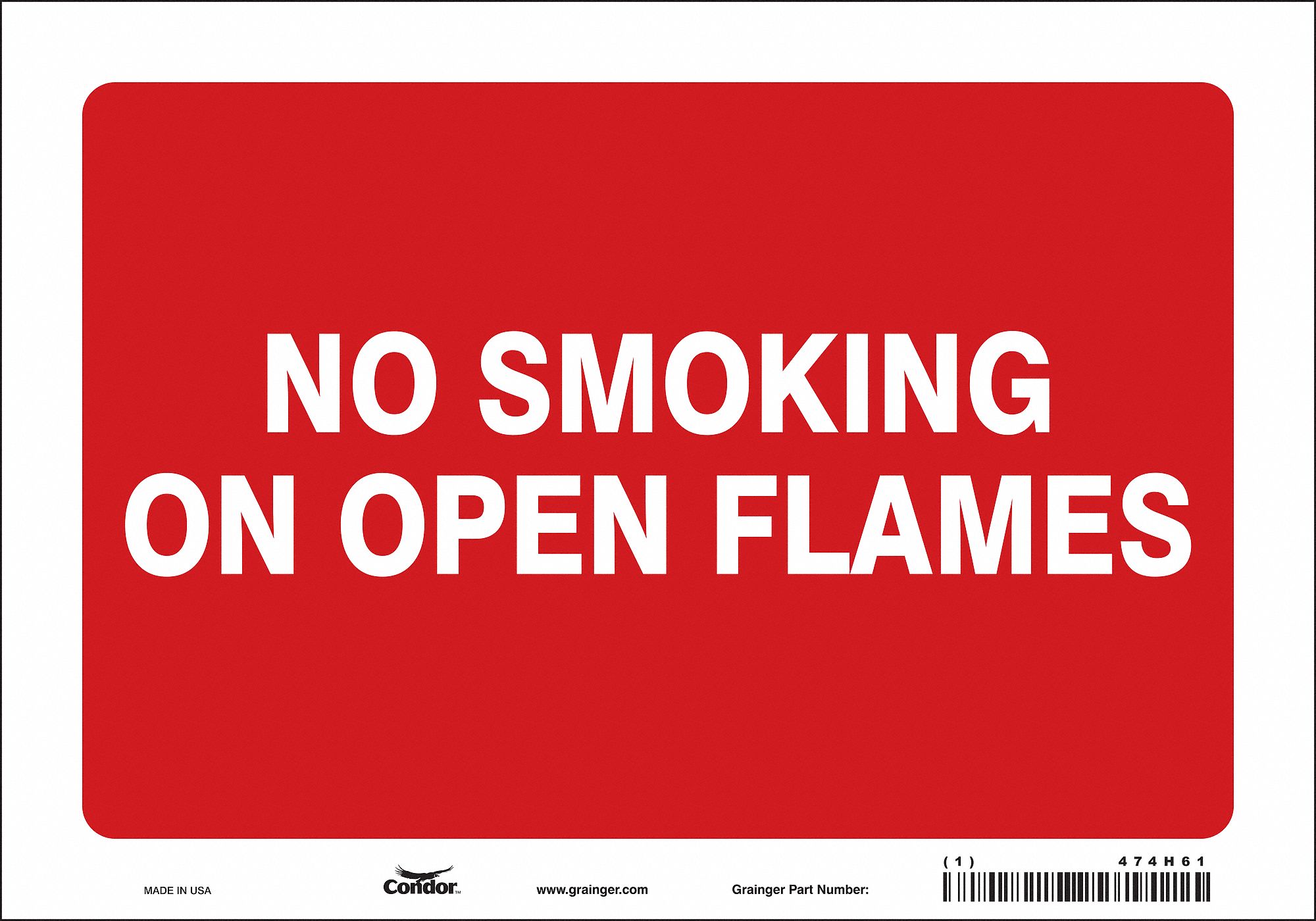 Safety Sign, 7 in x 10 in, Vinyl