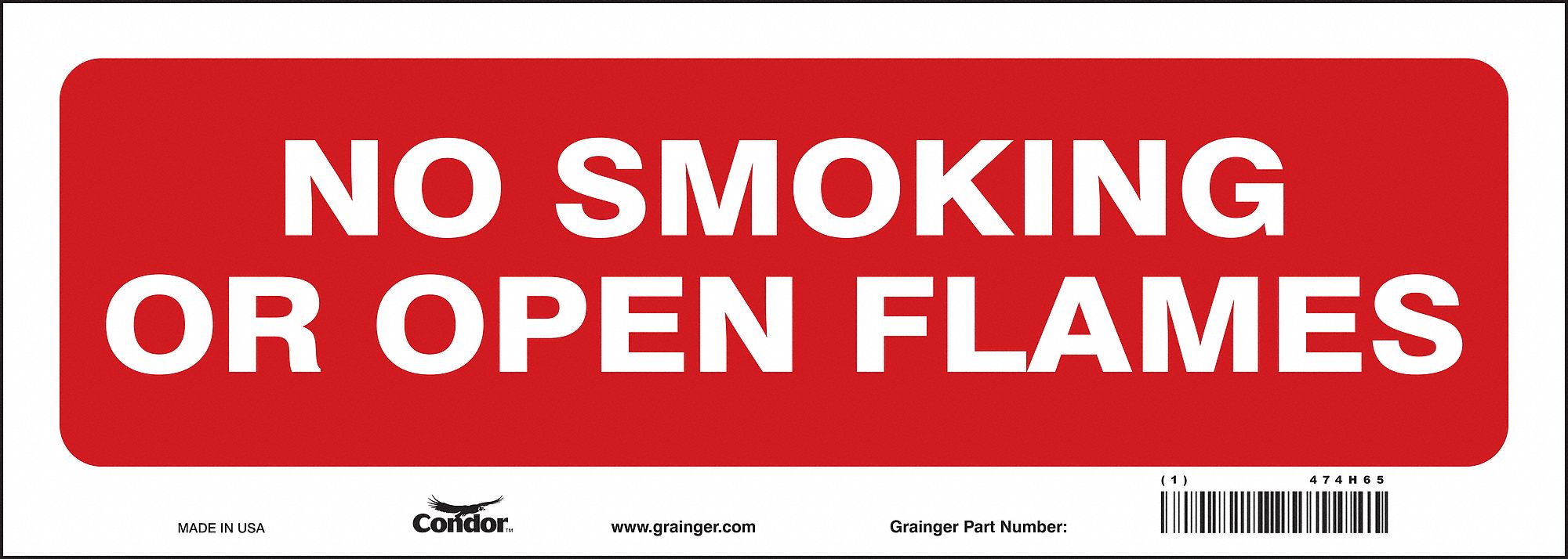 Safety Sign, 5 in x 14 in, Vinyl