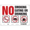 No Smoking Eating Or Drinking Signs