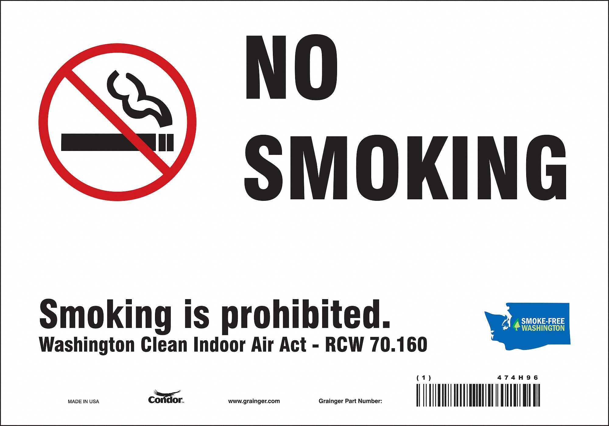 Safety Sign, 7 in x 10 in, Vinyl