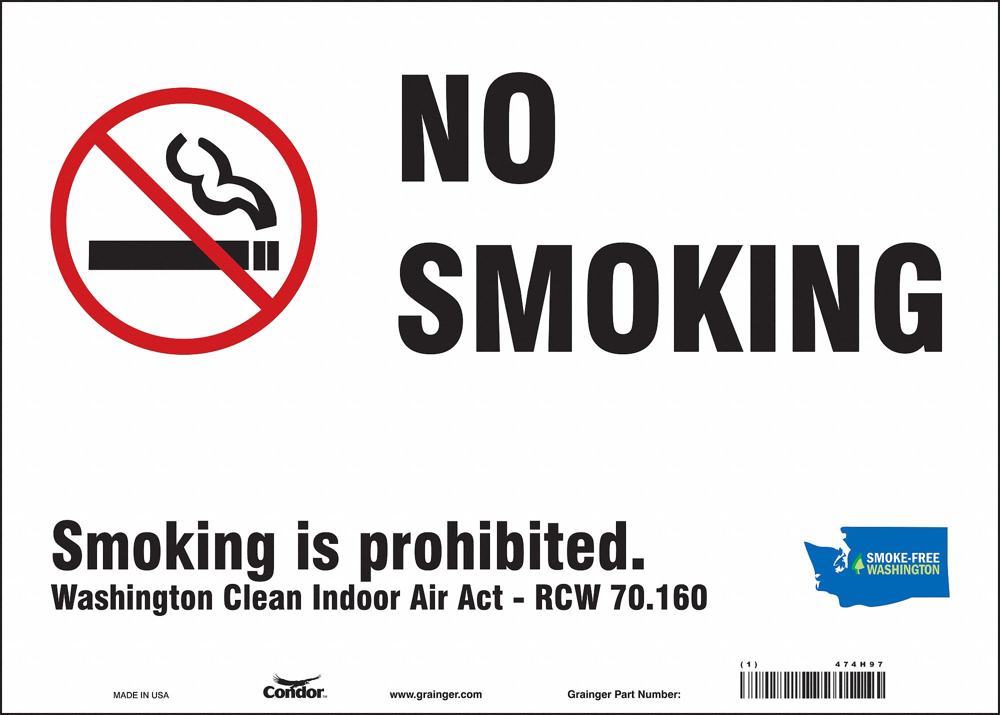 Safety Sign, 10 in x 14 in, Vinyl