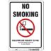 No Smoking Violators Are Subject To Fine. New Jersey Smoke-Free Air Act N.J.S.A 26:3D-55 Signs
