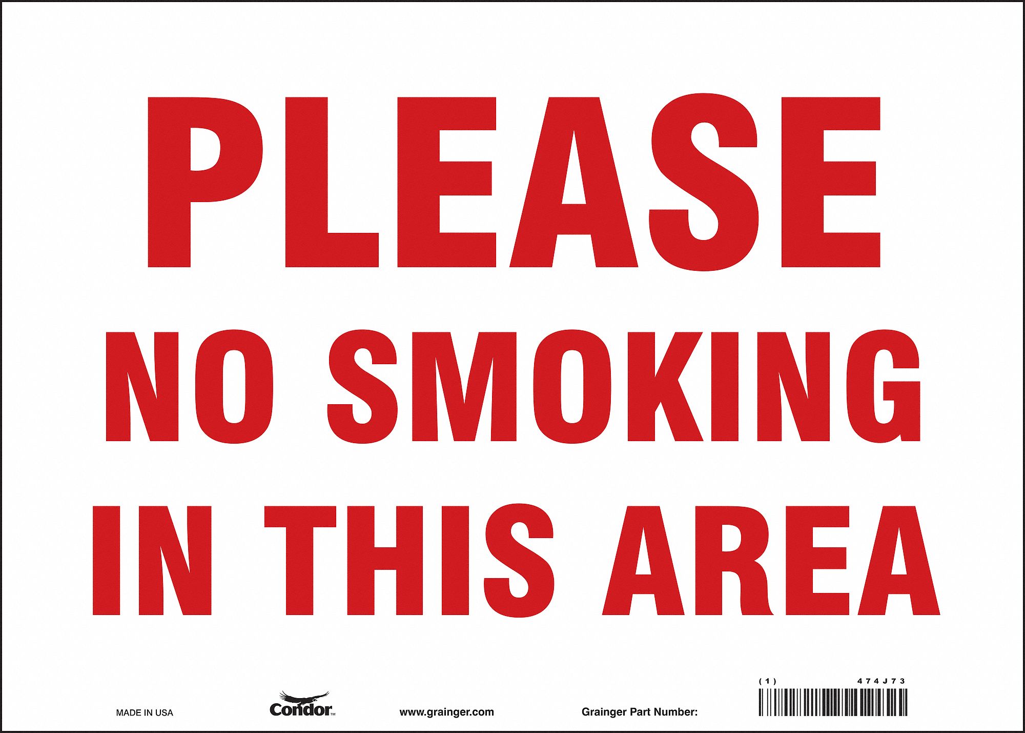 Safety Sign, 10 in x 14 in, Vinyl