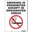 Smoking Is Prohibited Except In Designated Areas Signs