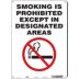 Smoking Is Prohibited Except In Designated Areas Signs