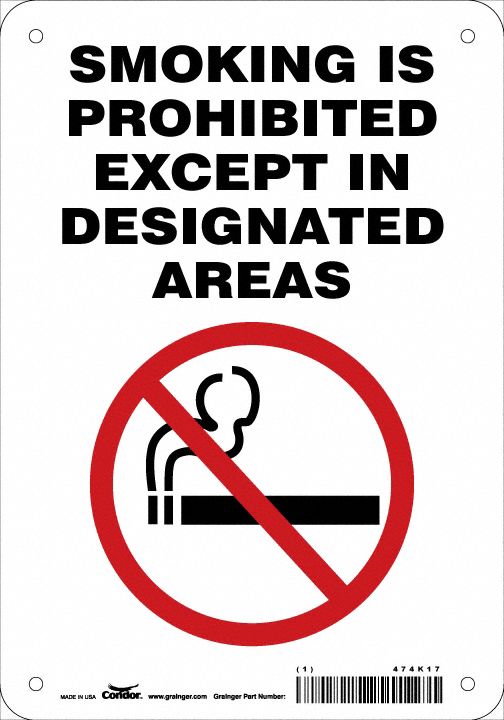 Safety Sign: Polyethylene, Mounting Holes Sign Mounting, 10 in x 7 in Nominal Sign Size