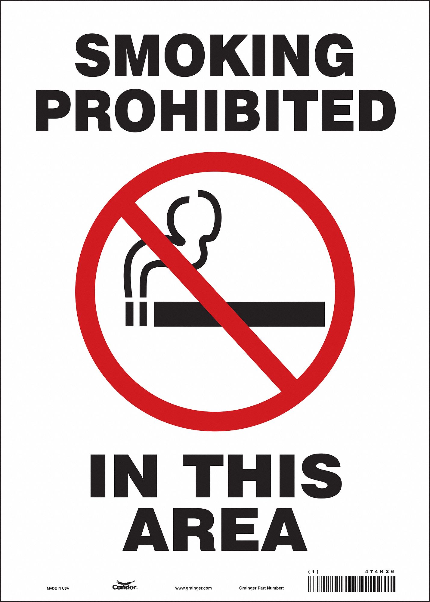 Safety Sign: Vinyl, Adhesive Sign Mounting, 14 in x 10 in Nominal Sign Size, Not Retroreflective