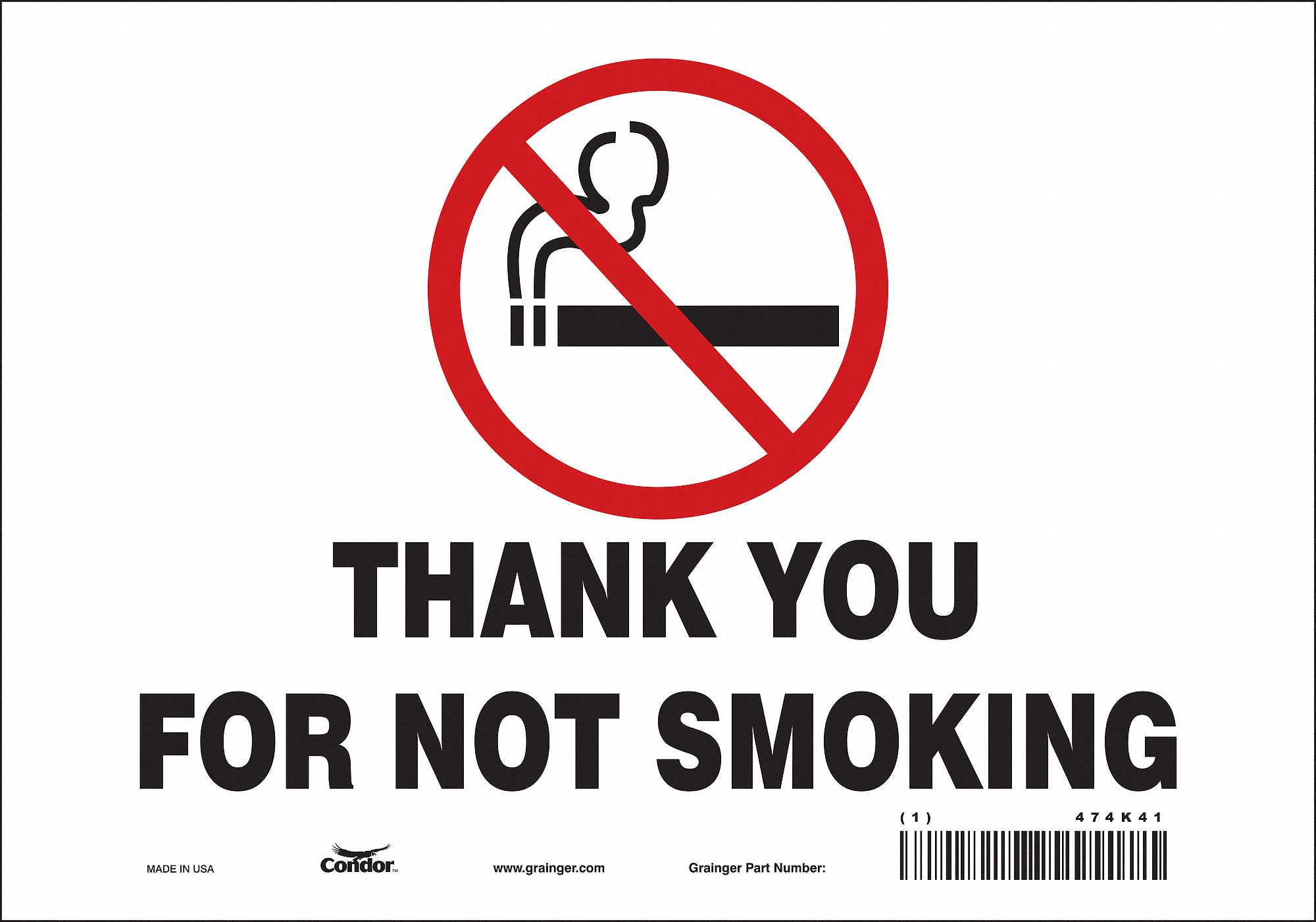 Safety Sign: Vinyl, Adhesive Sign Mounting, 7 in x 10 in Nominal Sign Size, Not Retroreflective