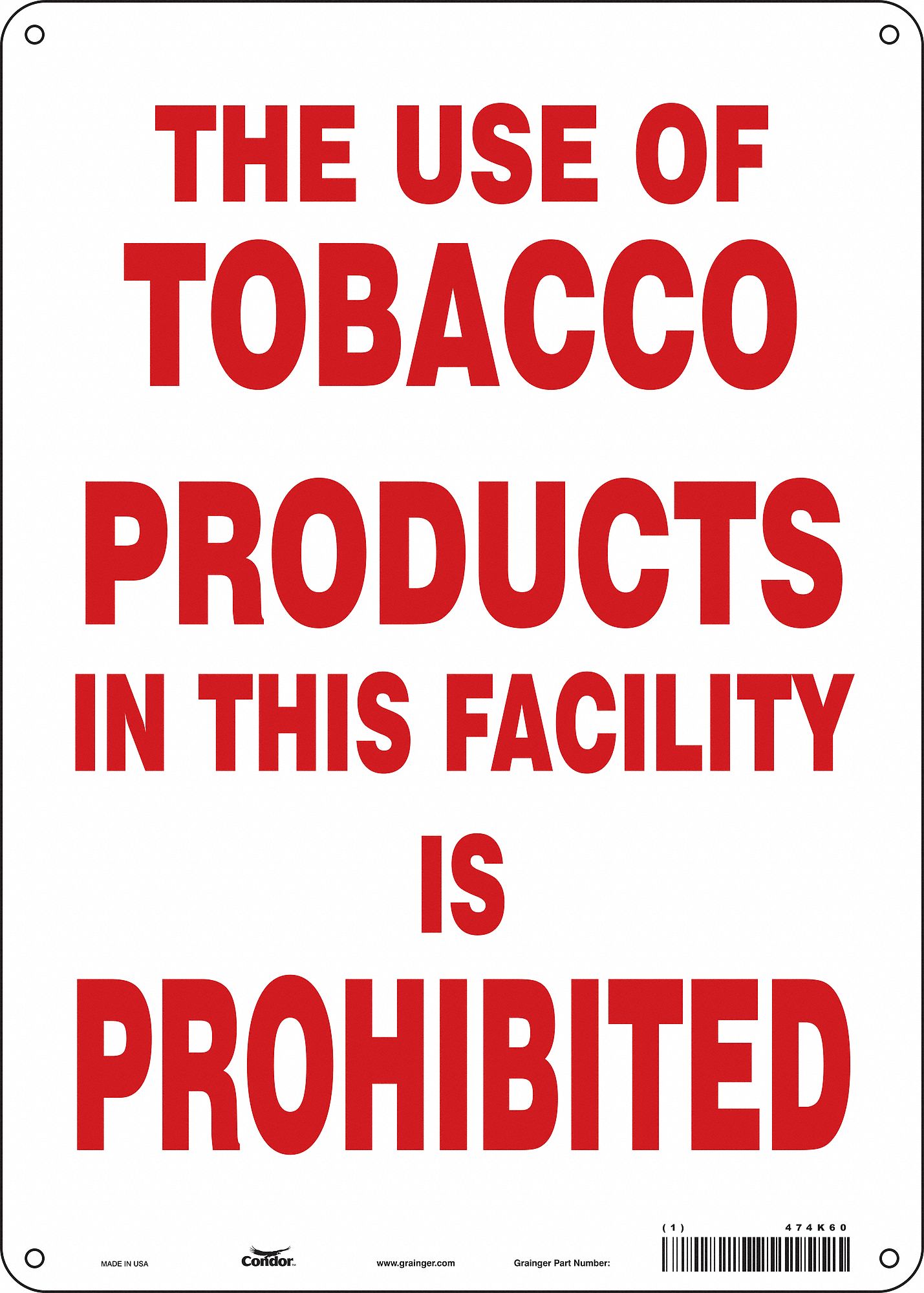 Safety Sign: Polyethylene, Mounting Holes Sign Mounting, 14 in x 10 in Nominal Sign Size